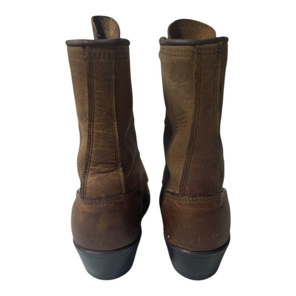 Vintage Abilene Boot Co  Women’s Brown Leather Western Lace Roper Boots - Picture 5 of 9